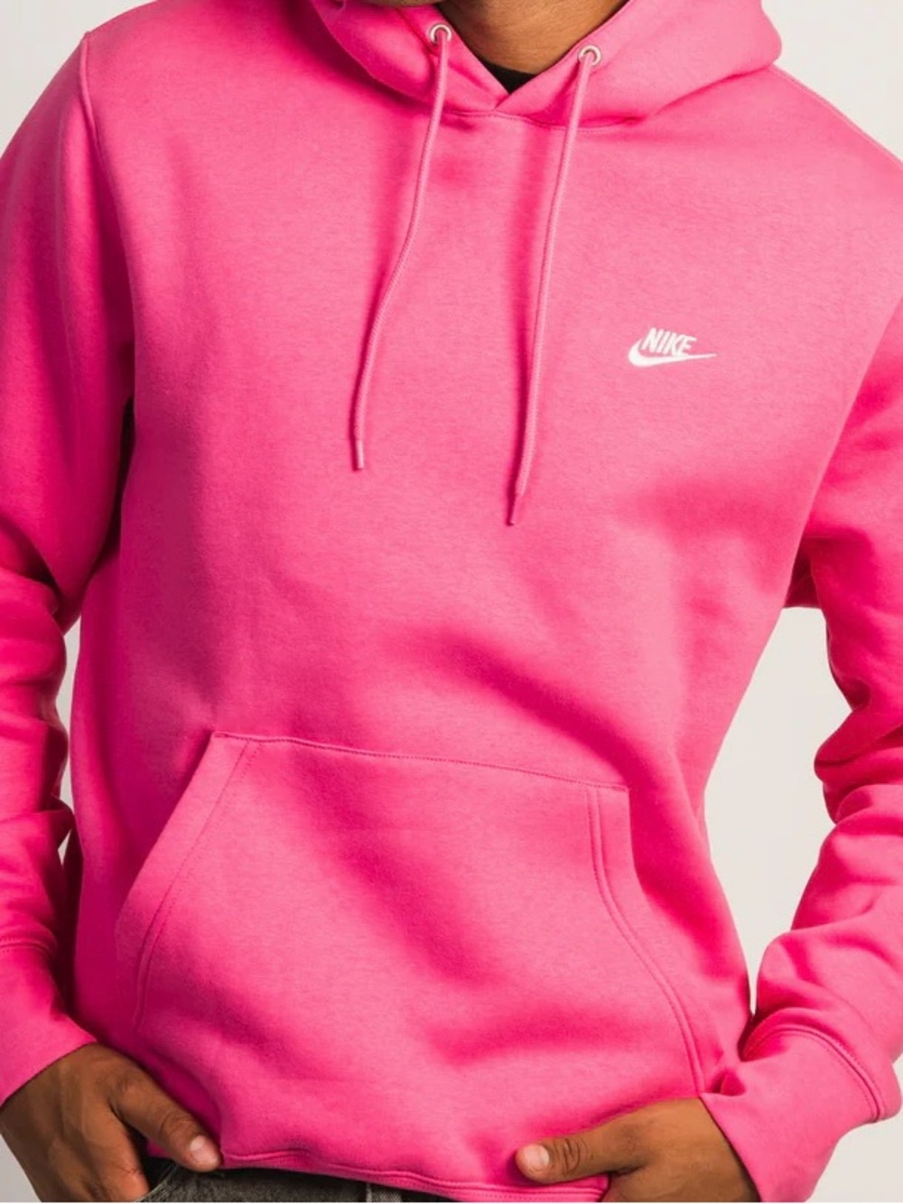 NIKE SPORTSWEAR CLUB PULLOVER HOODIE - PINK